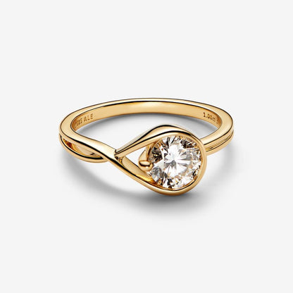 14K Gold Pandora Infinite Lab-Grown Diamond Ring
