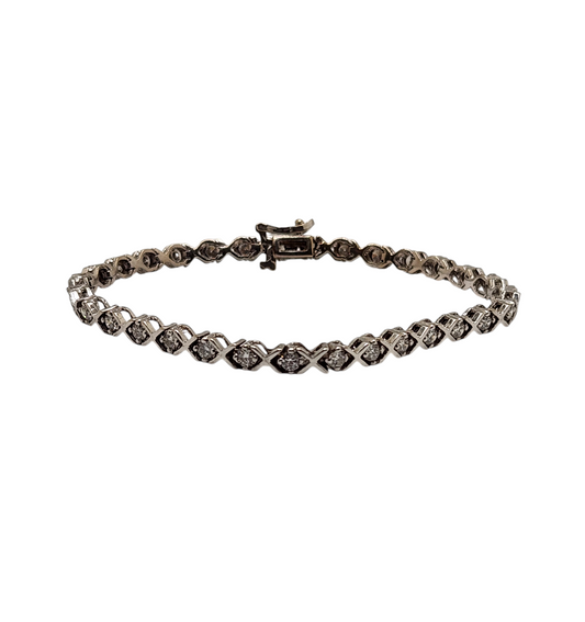 14k White Gold Tennis Bracelet | 4.65 Carat Diamonds, 11.3g