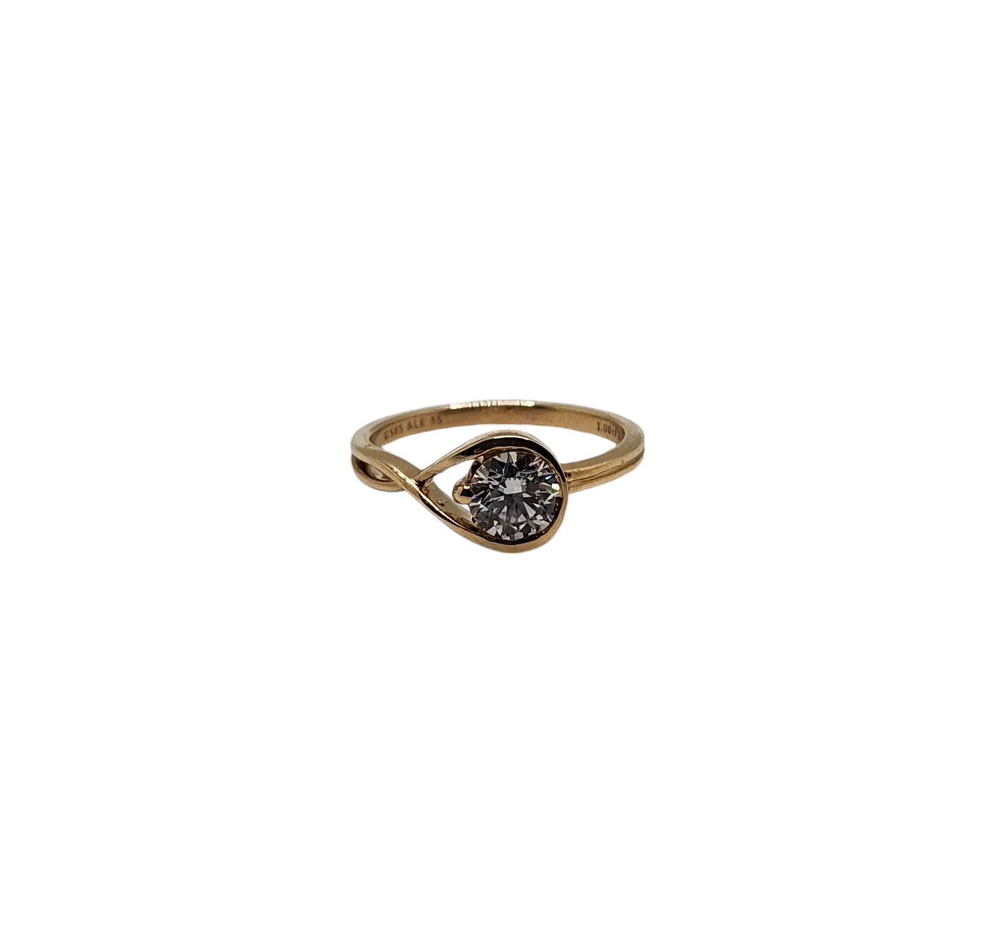 14k gold pandora infinite lab-grown diamond ring