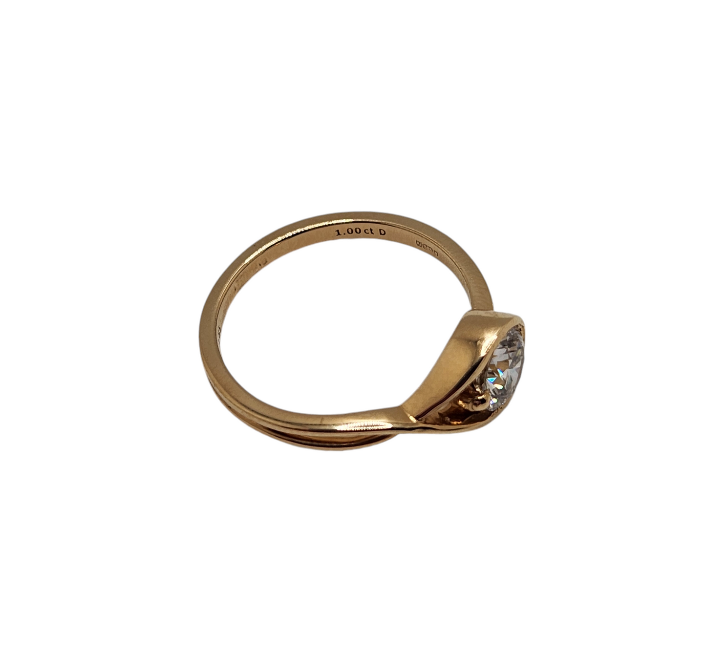 14k gold pandora infinite lab-grown diamond ring