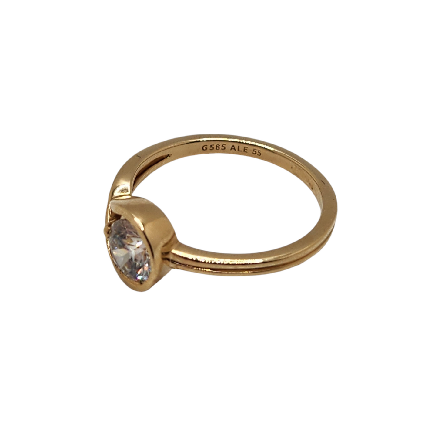 14k gold pandora infinite lab-grown diamond ring