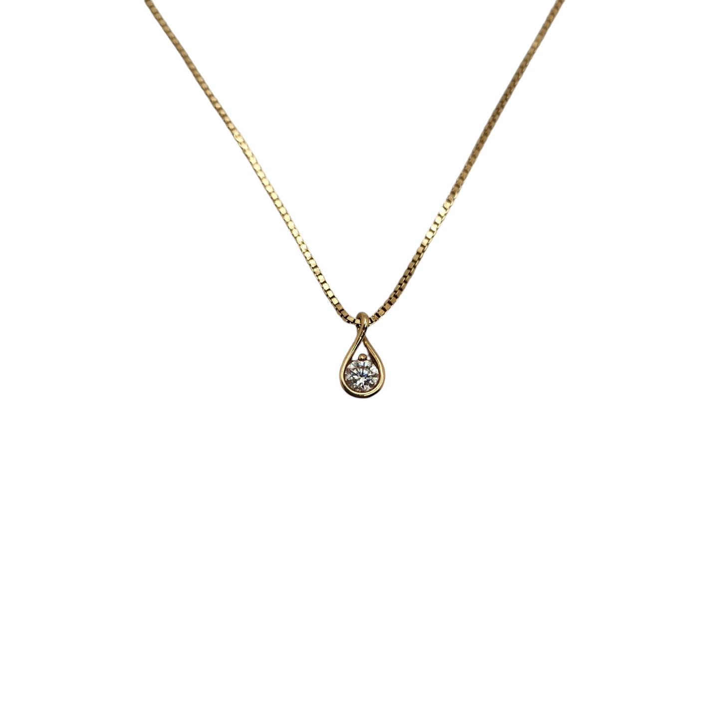 14k gold pandora infinite lab-grown diamond pendant & necklace, 0.25 carat, 17.7 inches