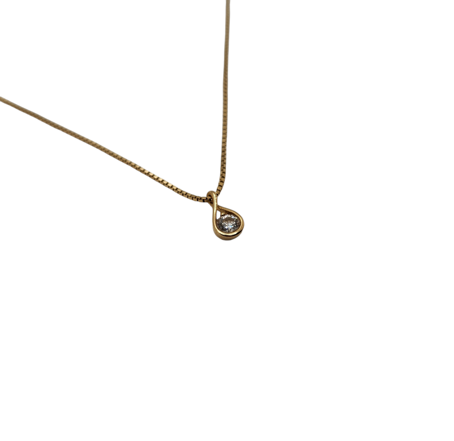 14k gold pandora infinite lab-grown diamond pendant & necklace, 0.25 carat, 17.7 inches