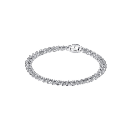Pandora Timeless Pavé Cuban Chain Bracelet - Sterling Silver