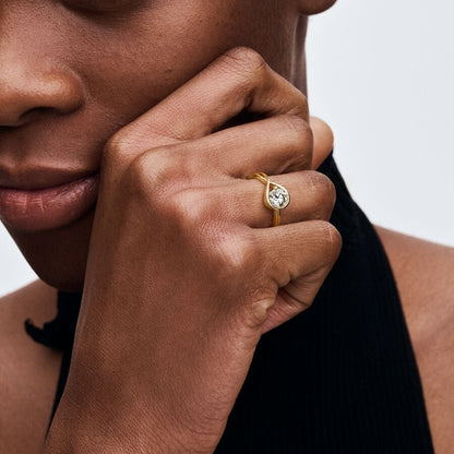 14K Gold Pandora Infinite Lab-Grown Diamond Ring